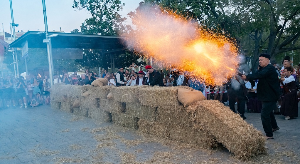 La batalla a la recreació La Guerra del Francès a Santa Coloma de Gramenet foto de Pedro José Justicia